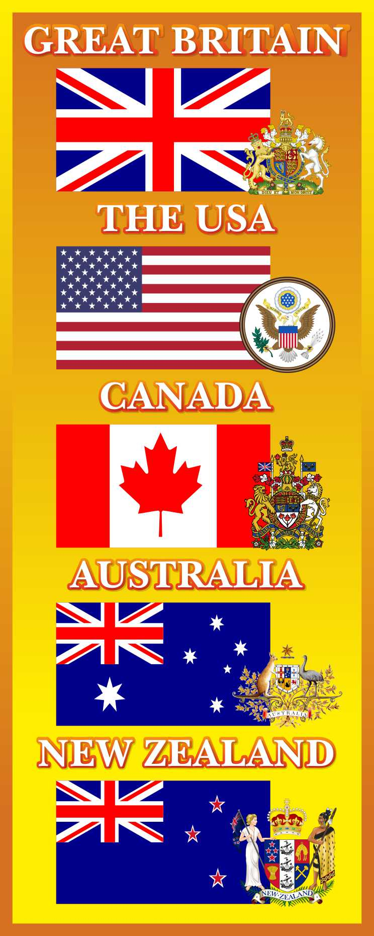 Great Britain The USA Canada Australia New Zialand в Минусинске